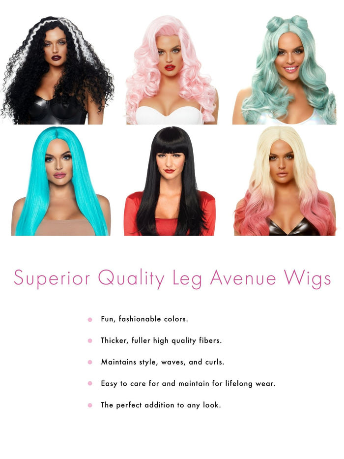 Color_Black/White | Leg Avenue 16" Diva Disco Wig