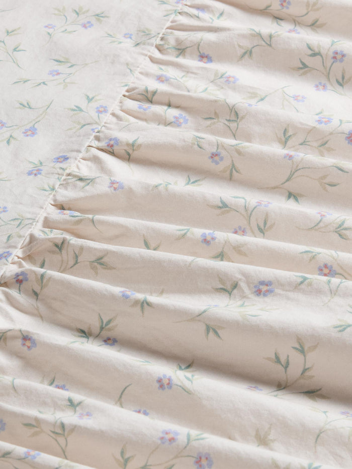 Cream Spring Sprig Cotton Valance