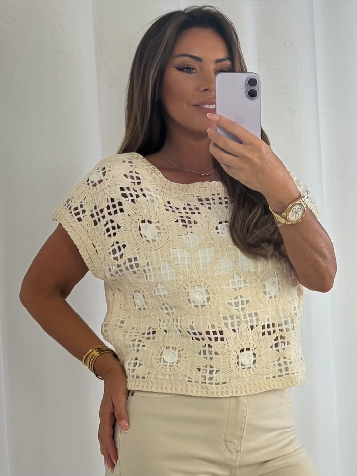 Flower Crochet Top
