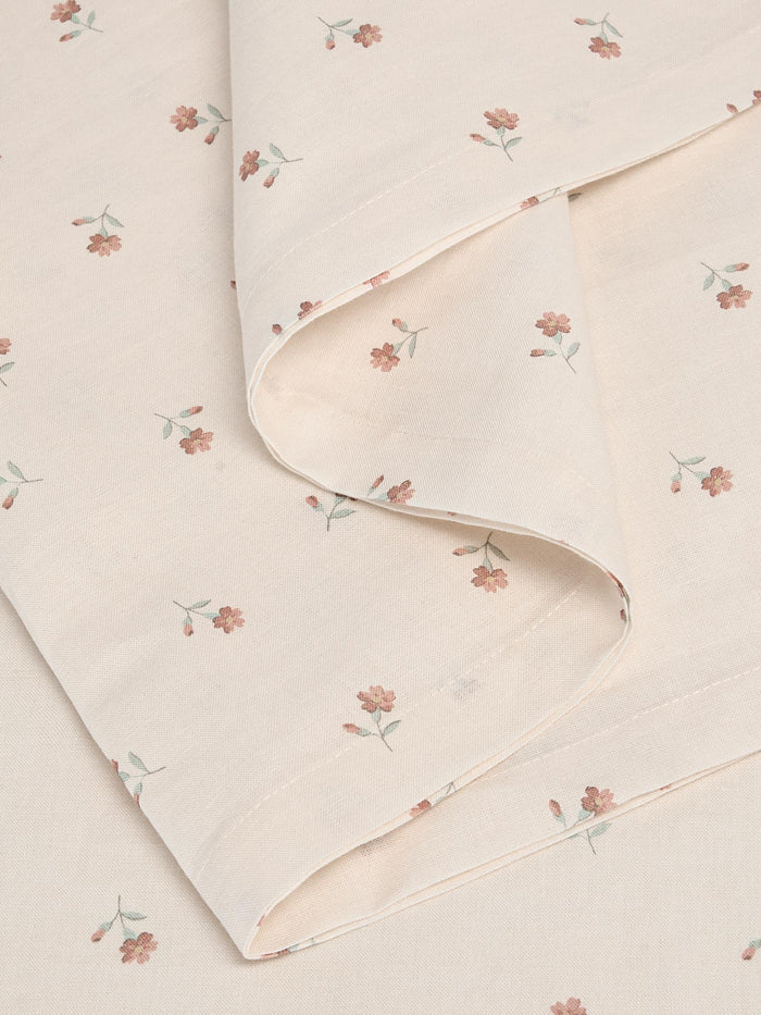 Pearl Posy Bud Linen Blend Table Runner