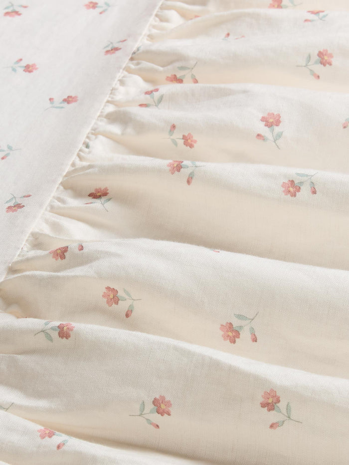 Pearl Posy Bud Linen Blend Valance