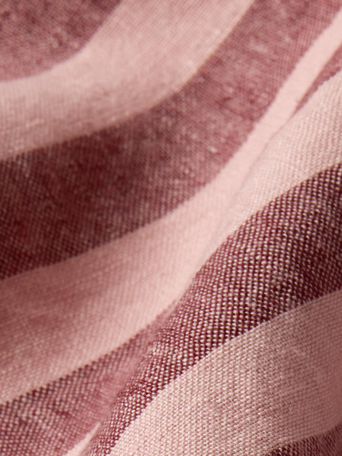 Rhubarb & Rose Pembroke Stripe Linen Blend Duvet Cover