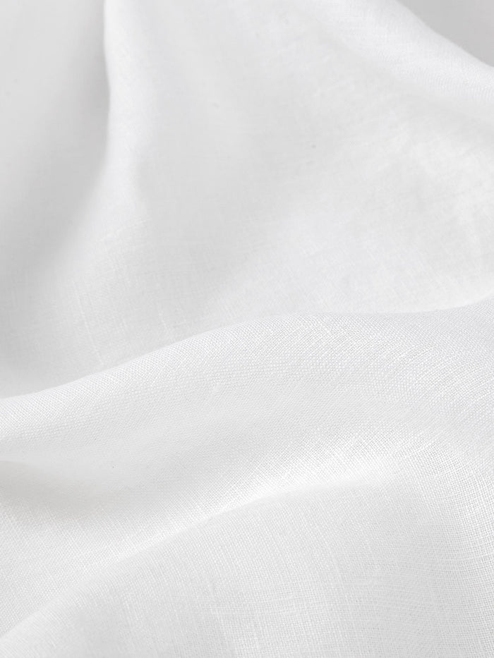 White 100% Linen Flat Sheet