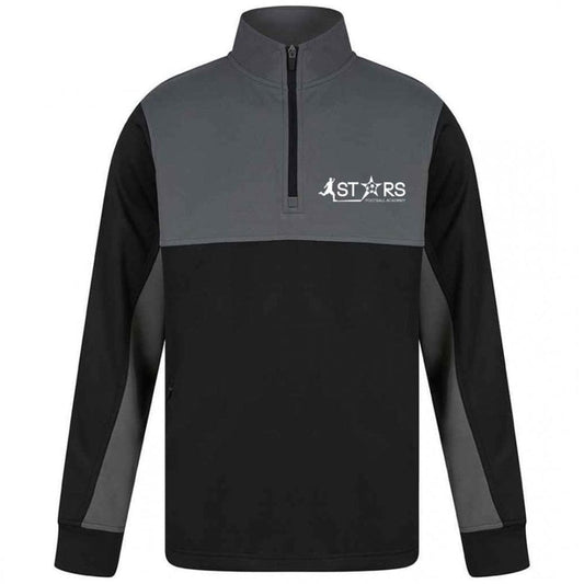 1/4 Zip Tracksuit top Black/Grey