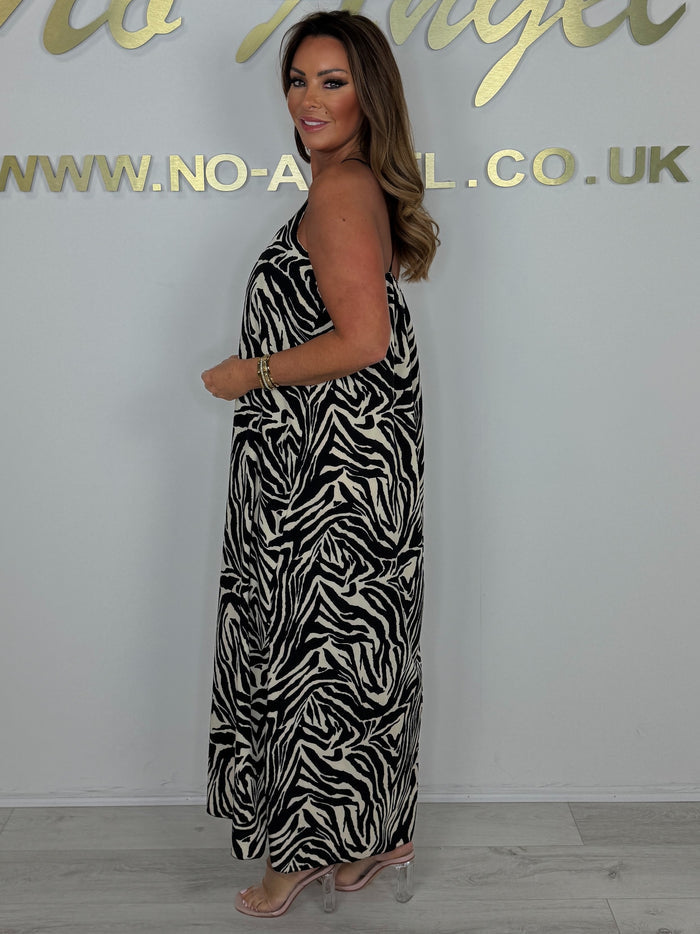 Animal Print Spaghetti Strap Maxi Dress (4 Colours)