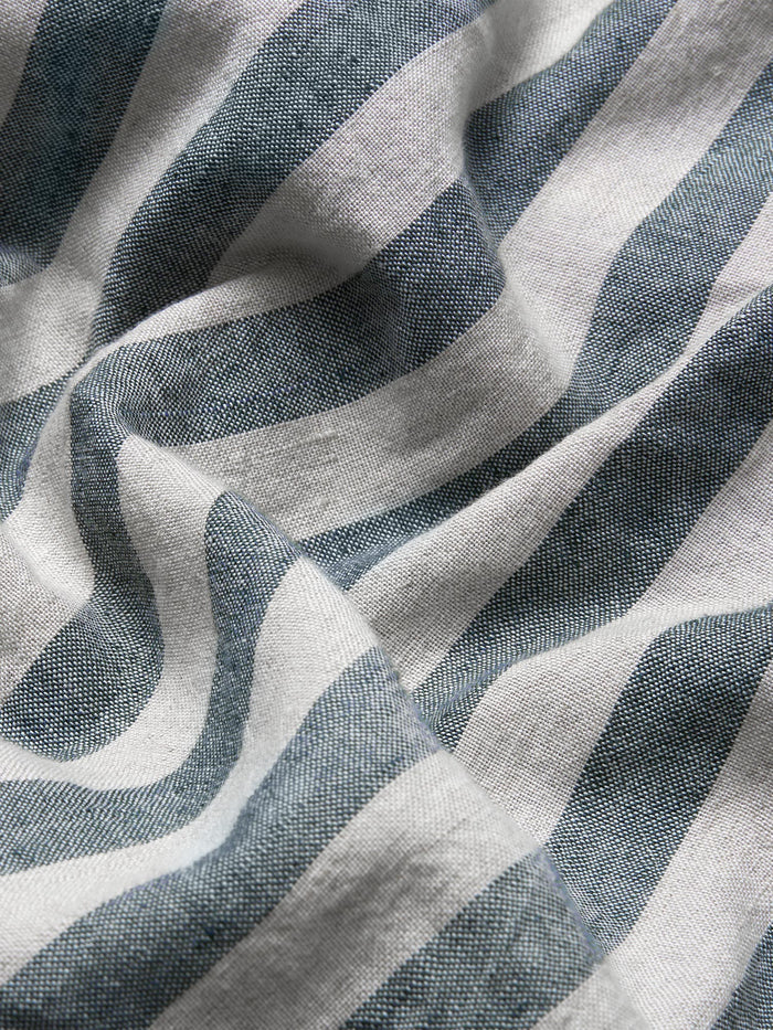 Atlantic Pembroke Stripe Linen Blend Duvet Cover