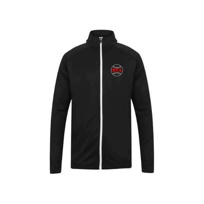 Blandford Tennis Academy Adult Zipped Tracksuit Top - Black