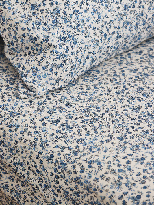 Blue Mini Meadow Fitted Sheet