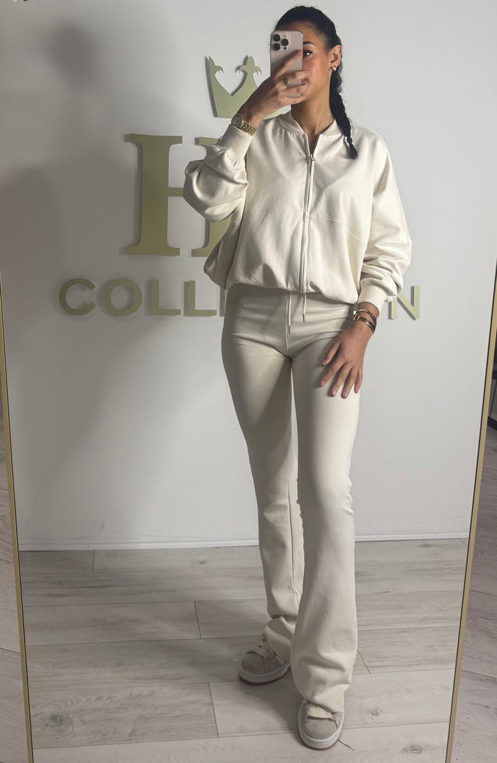 Bomber Jacket Flared Leg Tracksuit (3 Colours)