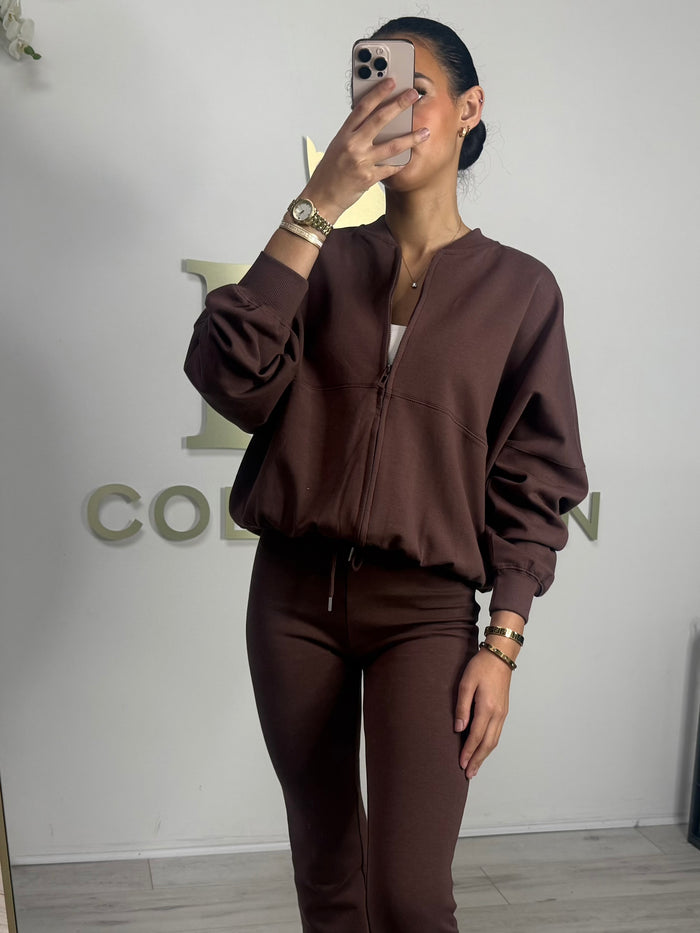 Bomber Jacket Flared Leg Tracksuit (3 Colours)