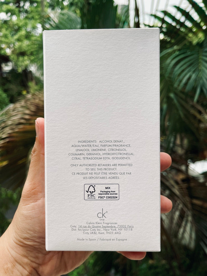 Calvin Klein CK One Eau de Toilette 200ml, detail view