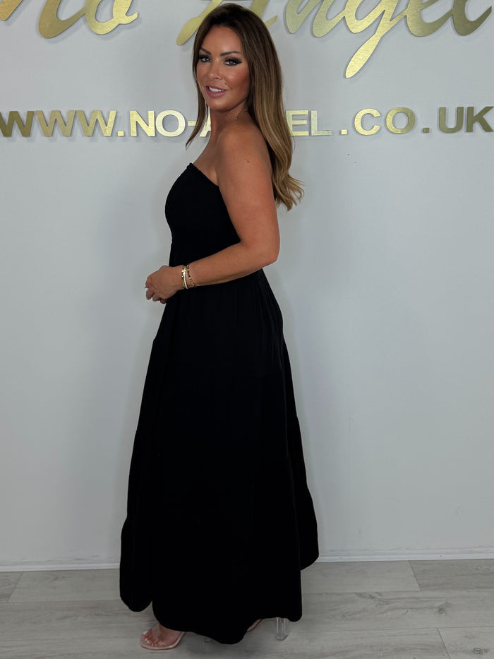 Cheesecloth Smocked Bandeau Top Maxi Dress (4 Colours)
