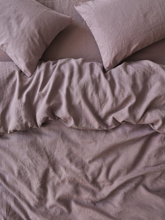 Elderberry 100% Linen Duvet Cover
