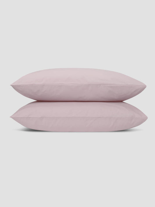 French Rose Washed Cotton Percale Pillowcases (Pair)