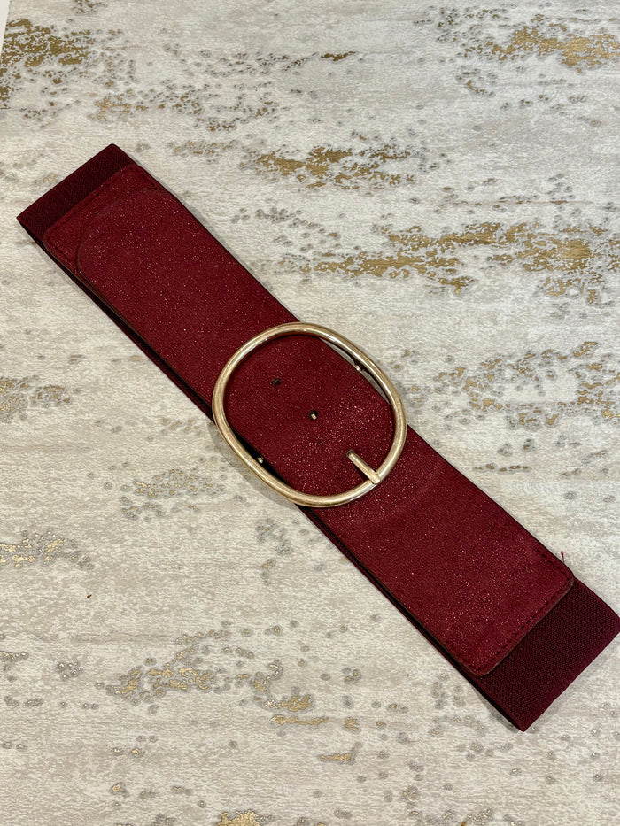 Glitter Affect Stretch Stap Belt (5 Colours)