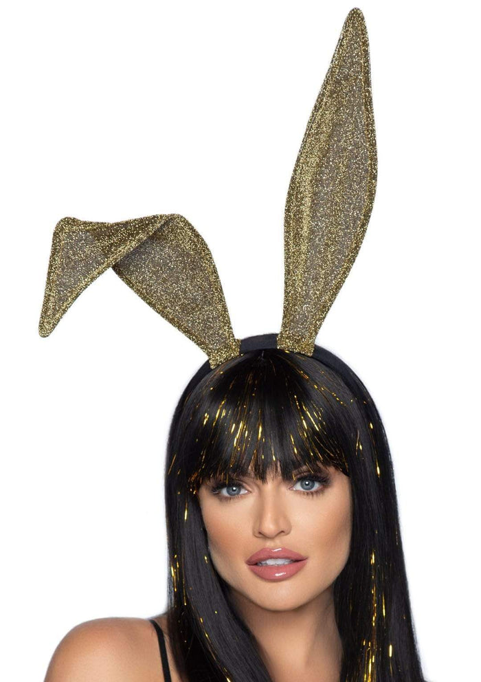 color_gold | Leg Avenue Glitter Bunny Ear Headband