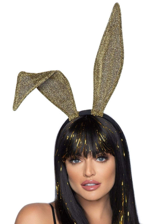 color_gold | Leg Avenue Glitter Bunny Ear Headband