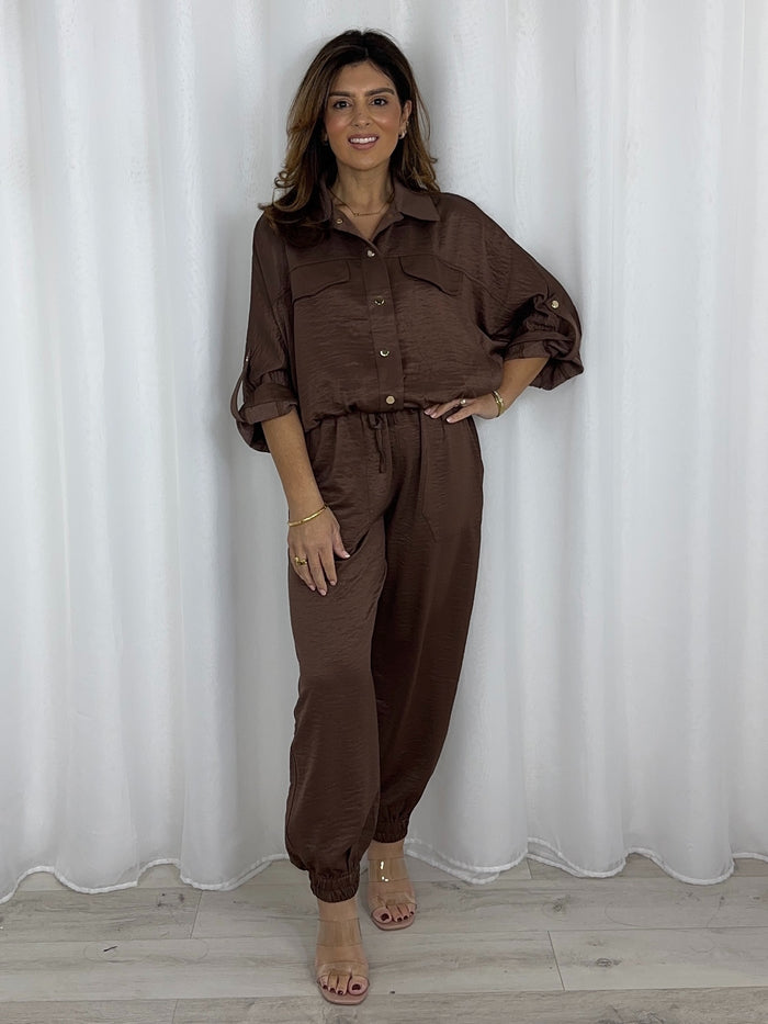 Gold Button Jacket & Jogger Trouser Co-Ord (2 Colours)
