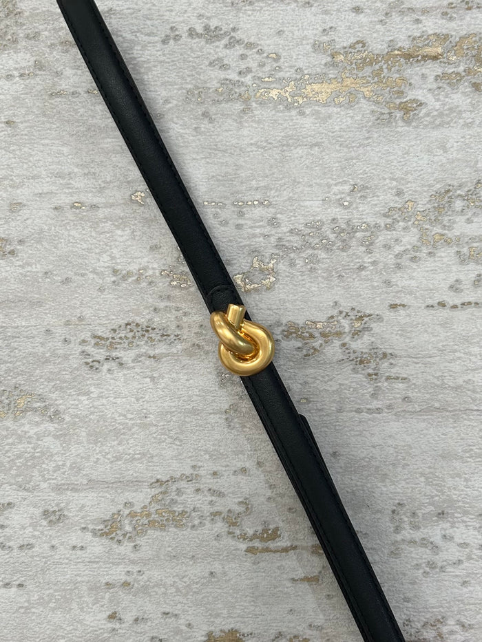 Gold Knot Faux Leather Belt (5 Colours)