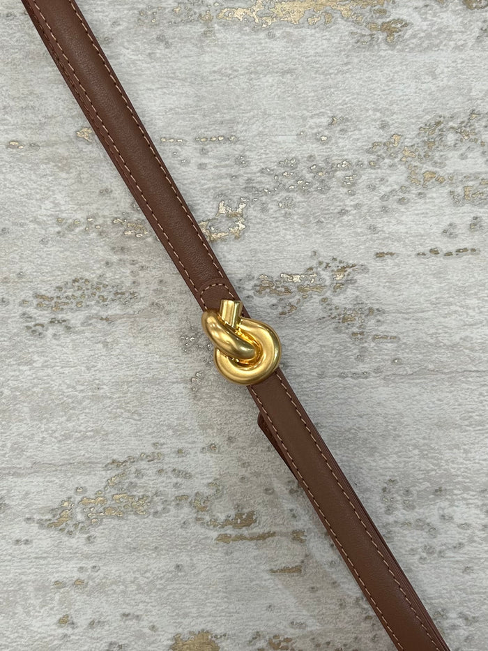 Gold Knot Faux Leather Belt (5 Colours)