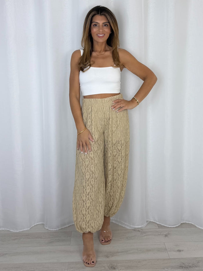 Harem Style Lace Trousers (4 Colours)
