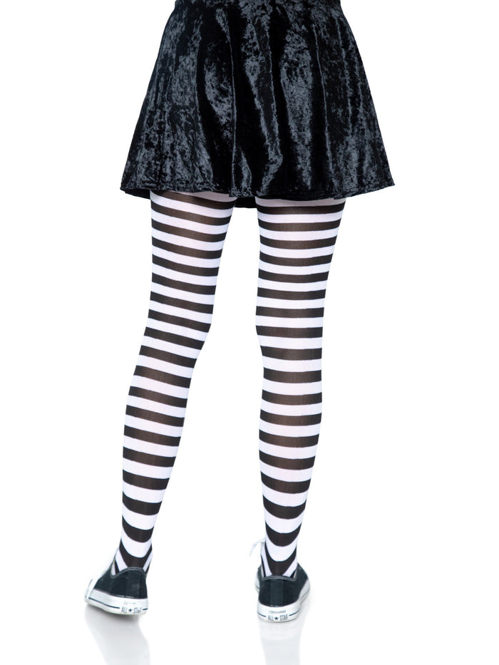 color_black/white | Leg Avenue Jada Striped Women's Tights