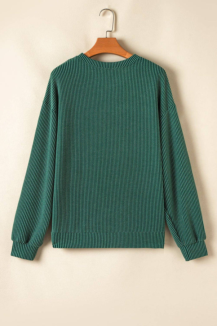"Jolly/Merry" Black Long Sleeve Top & Matching Pants
