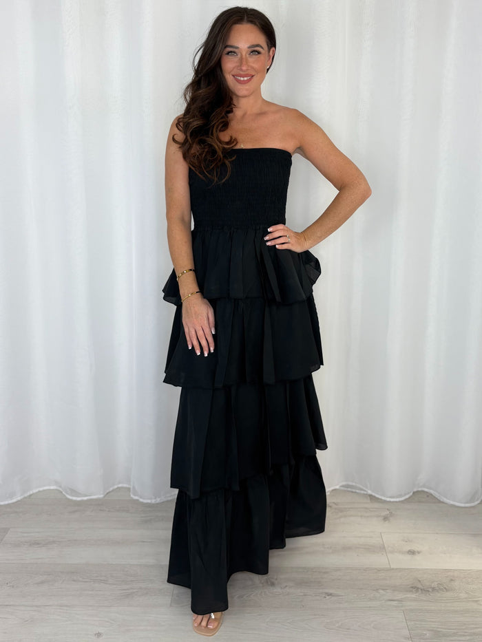 Layered Frill Maxi Dress (9 Colours)