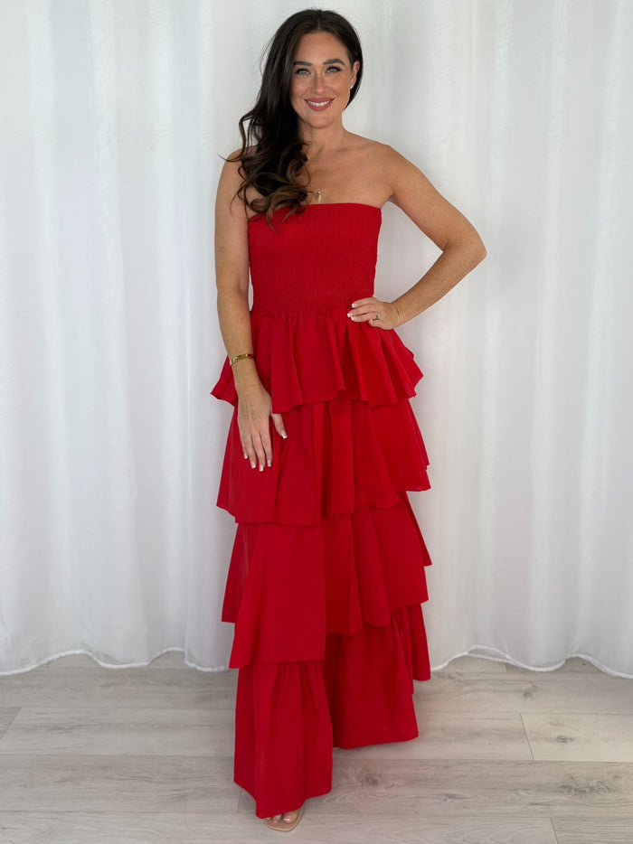 Layered Frill Maxi Dress (9 Colours)