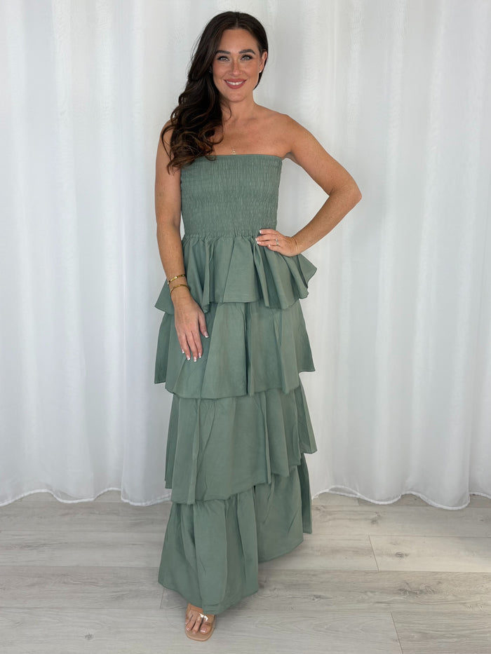 Layered Frill Maxi Dress (9 Colours)