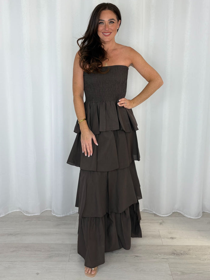 Layered Frill Maxi Dress (9 Colours)
