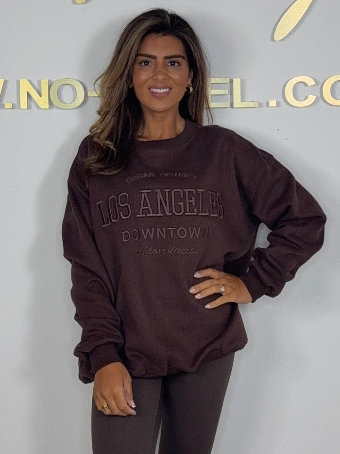 Los Angeles Round Neck Oversize Sweatshirt (4 Colours)