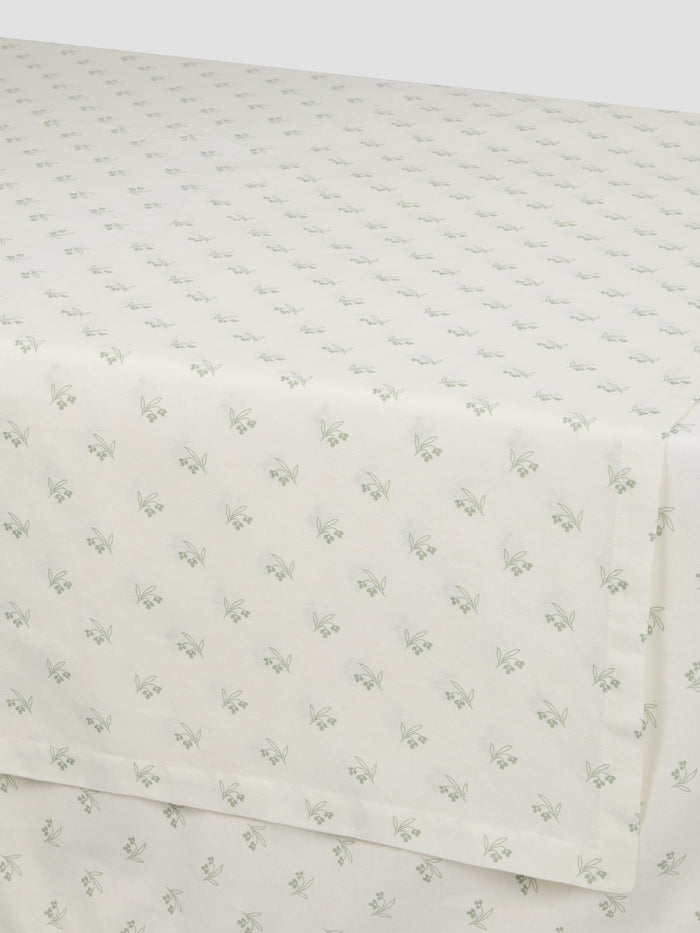 Mellow Green Martha Floral Linen Blend Runner