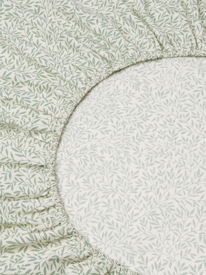 Mellow Green Standen Cotton Fitted Sheet