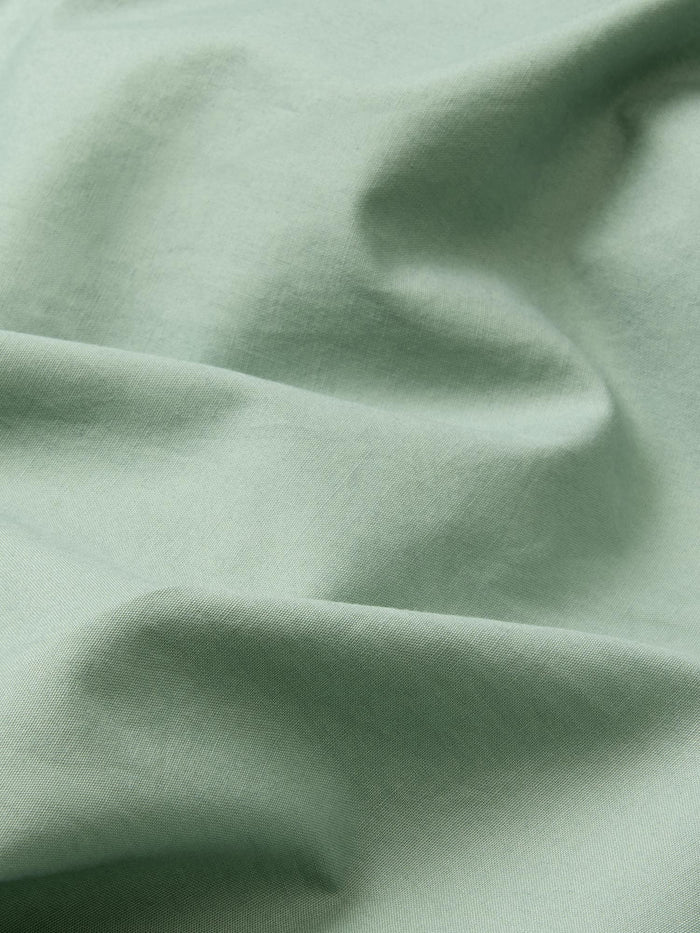 Mellow Green Washed Cotton Percale Duvet Cover