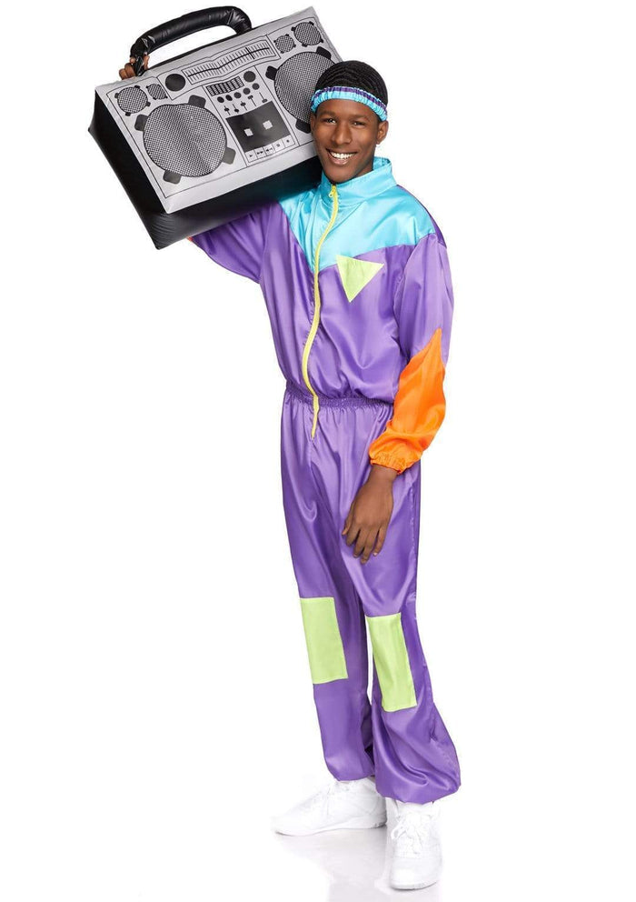 Leg Avenue Men's Track Suit 80s Costume
