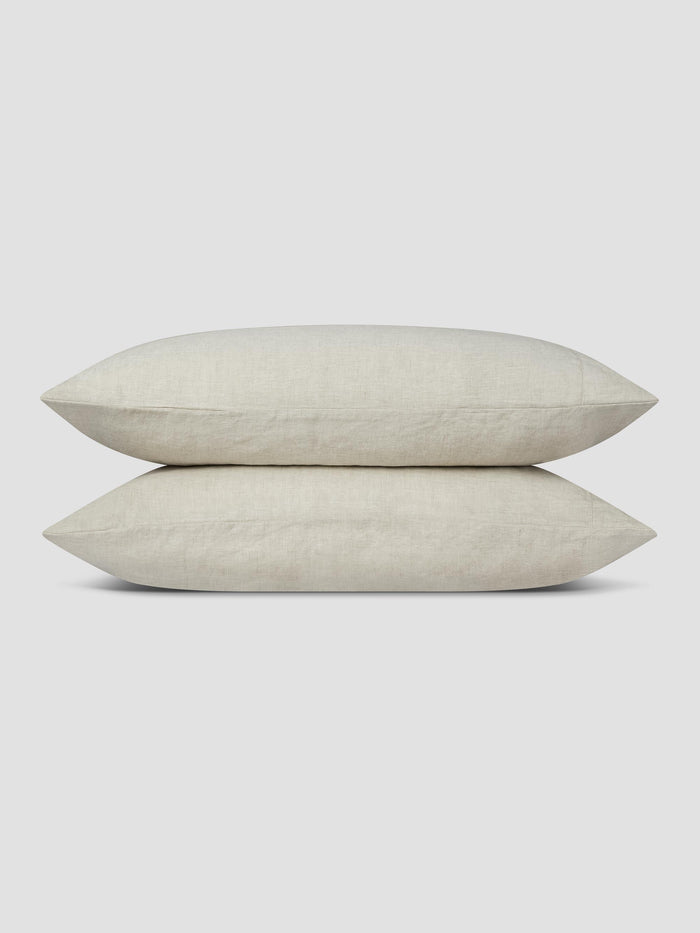 Oatmeal 100% Linen Pillowcases (Pair)