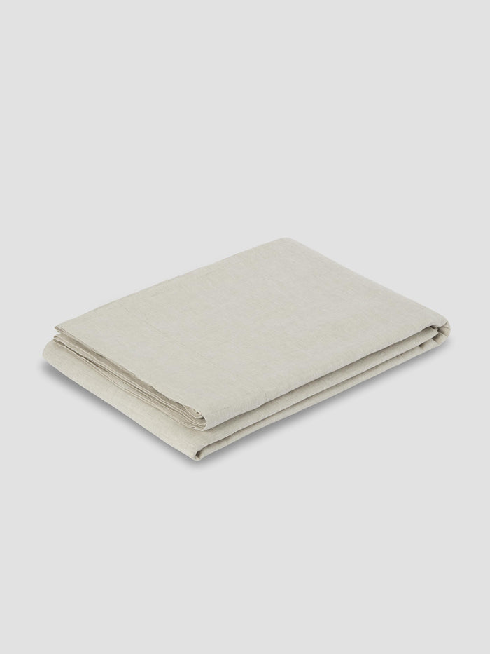 Oatmeal Linen Blend Flat Sheet