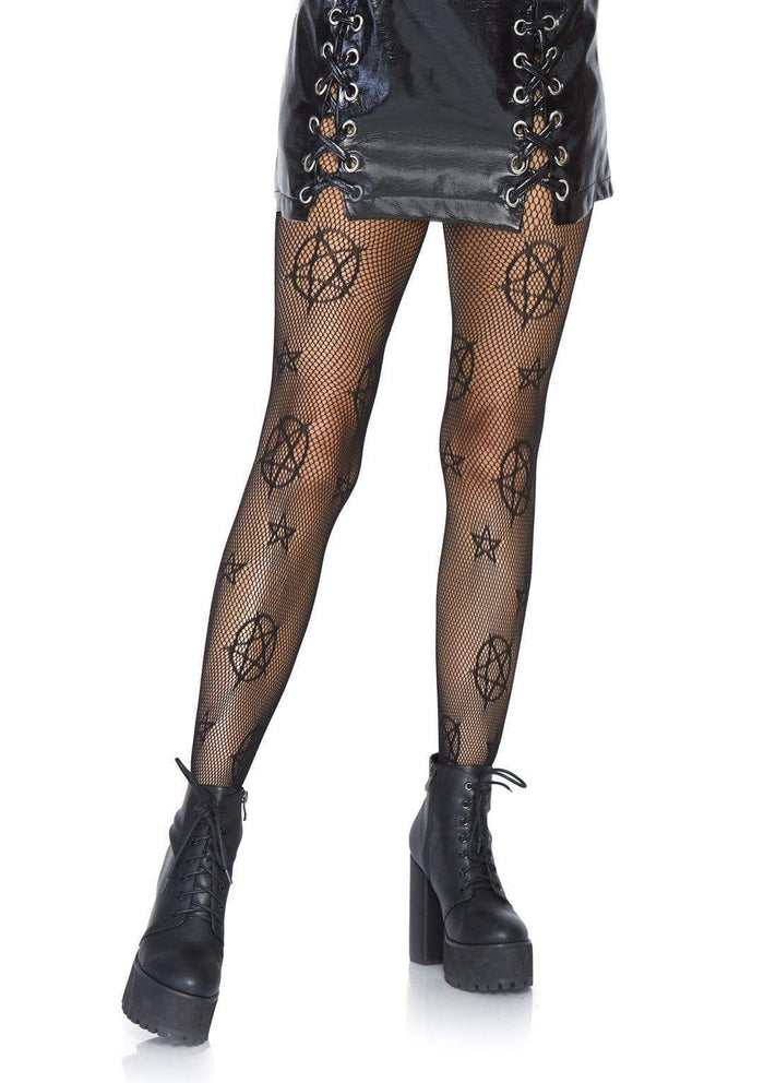 Leg Avenue Occult Symbol Fishnet Tights