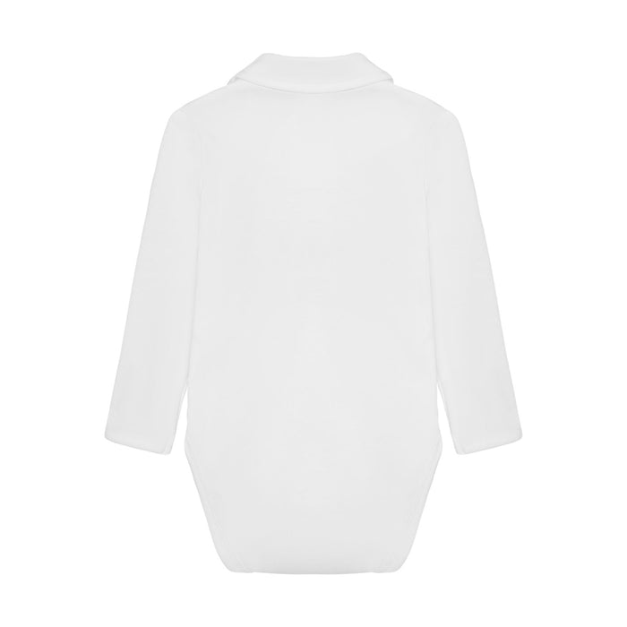Organic Cotton Jersey Bodysuit with Blue Bow Tie