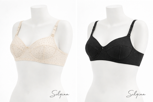 Pack of 2 Polka Dots Soft & Breathable Bra