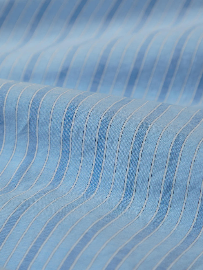 Pale Blue Favourite Shirt Stripe Cotton Duvet Cover