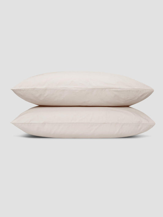 Parchment Washed Cotton Percale Pillowcases (Pair)