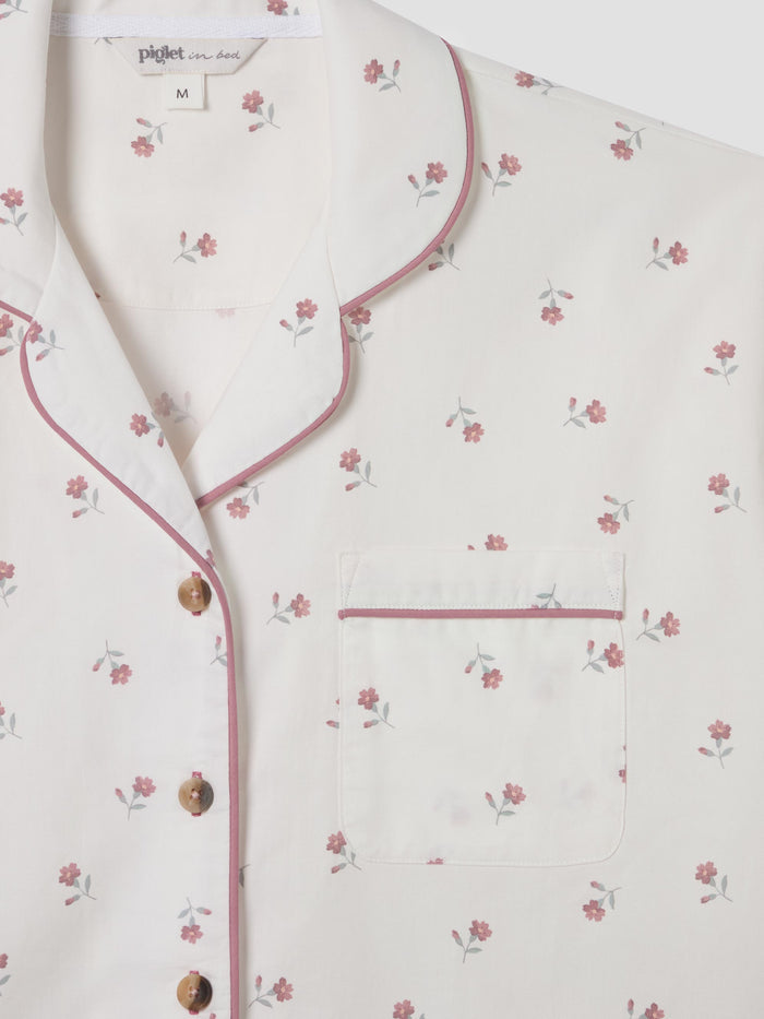 Pearl Posy Bud Cotton Shorts Set