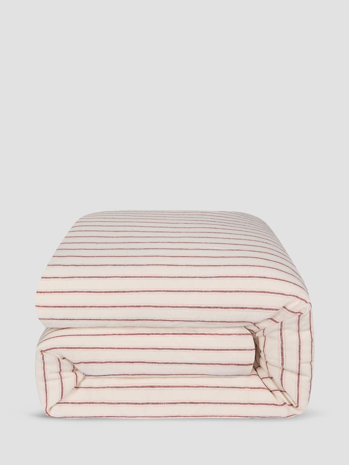 Pearl Walderton Stripe 100% Linen Duvet Cover
