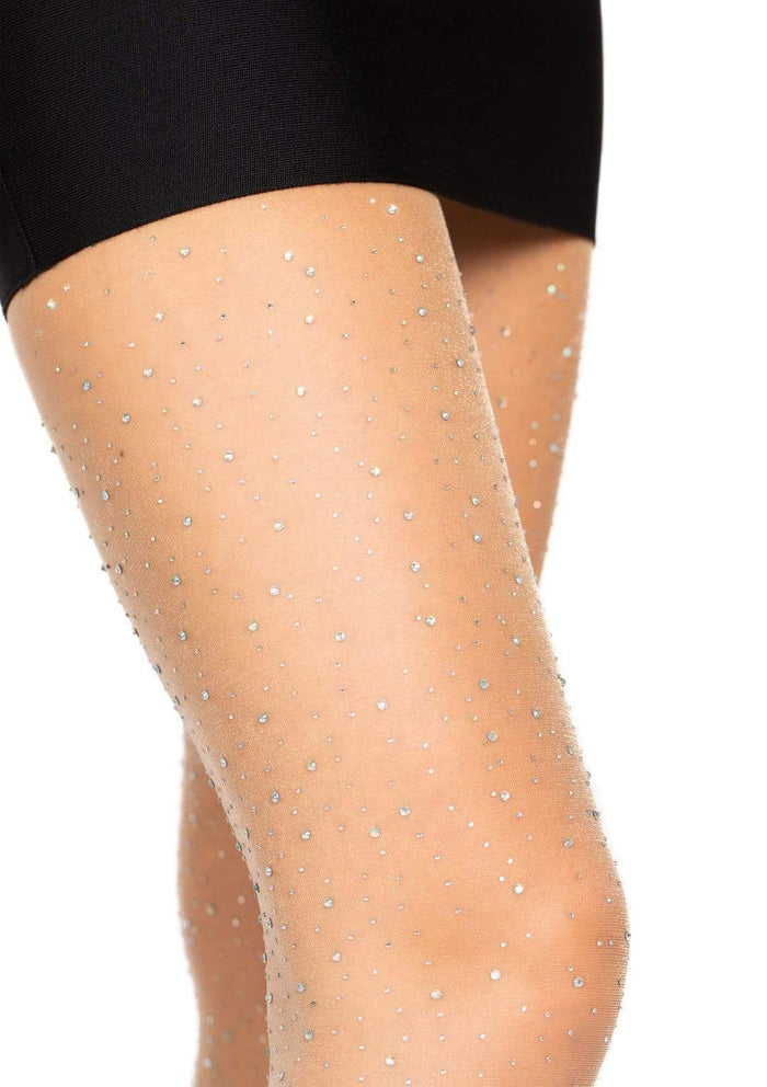 color_nude | Leg Avenue Petra Sheer Rhinestone Pantyhose