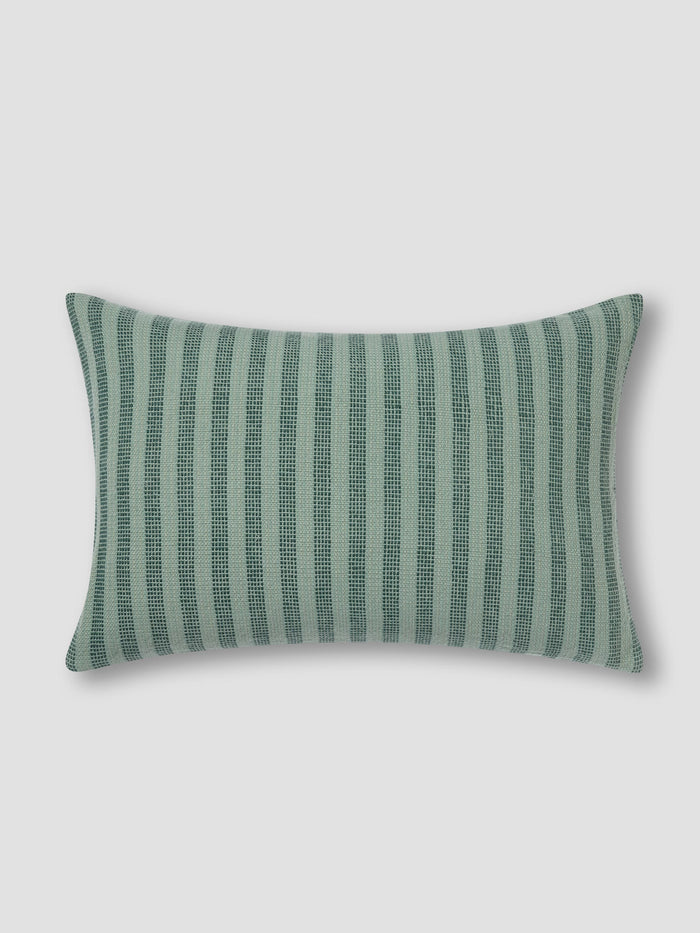 Pine Green Pembroke Stripe Wool Cushion Cover