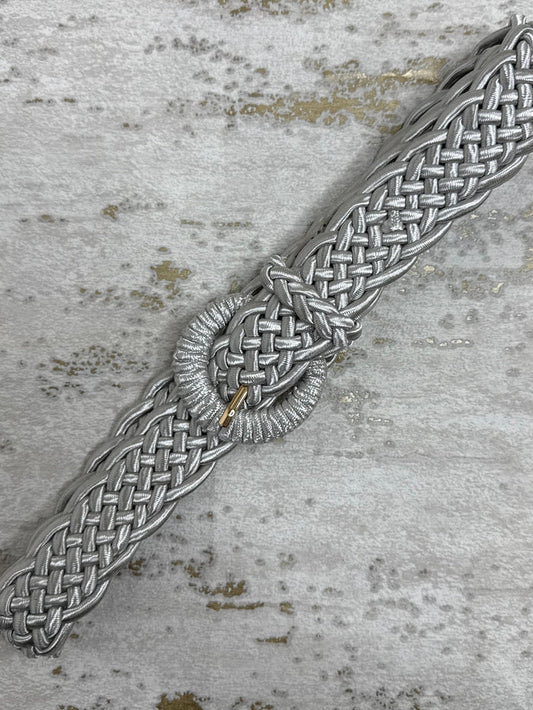 Plaited Round Buckle Belt (2 Colours)
