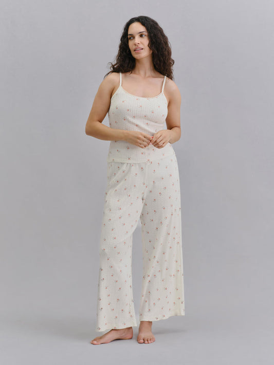 Model wearing Posy Bud Pointelle Cami Vest