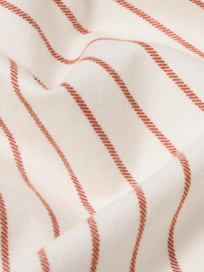 Red Clayton Stripe Brushed Cotton Duvet Cover
